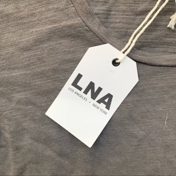 LNA Bolero Tee T-shirt Top Cut out Short Sleeve Cotton blend Brown Size XS - Picture 8 of 13